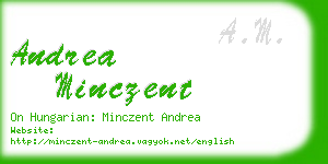 andrea minczent business card